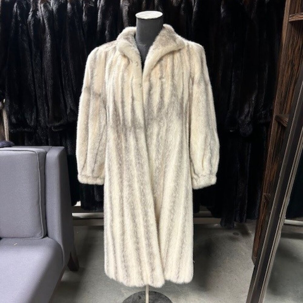 CROSS MINK - LONG COAT- WAS 7900 NOW ONLY $1395 SIZE M